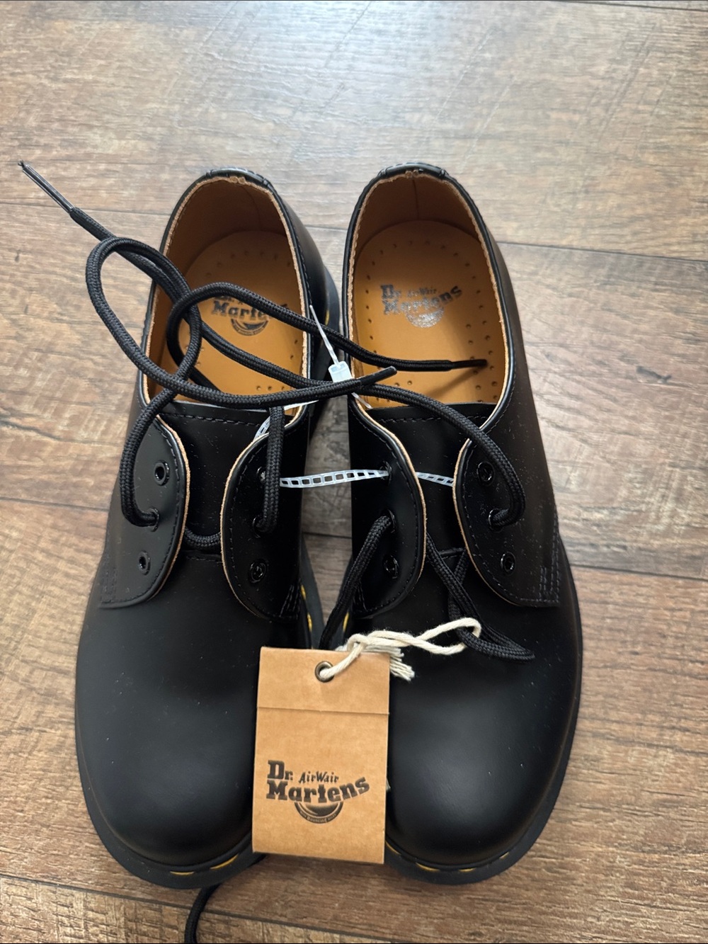 Dr. Martens  Black Leather Lace-Up Oxford Shoes